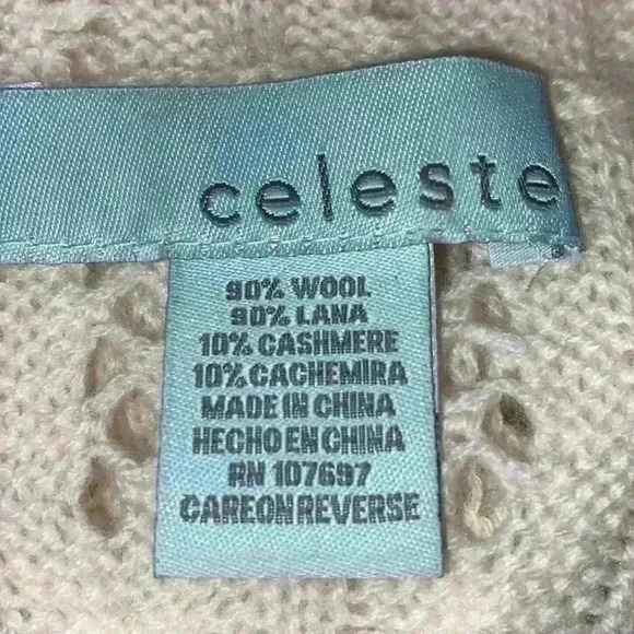 Celeste wool cashmere blend knit infinity scarf - Picture 3 of 3